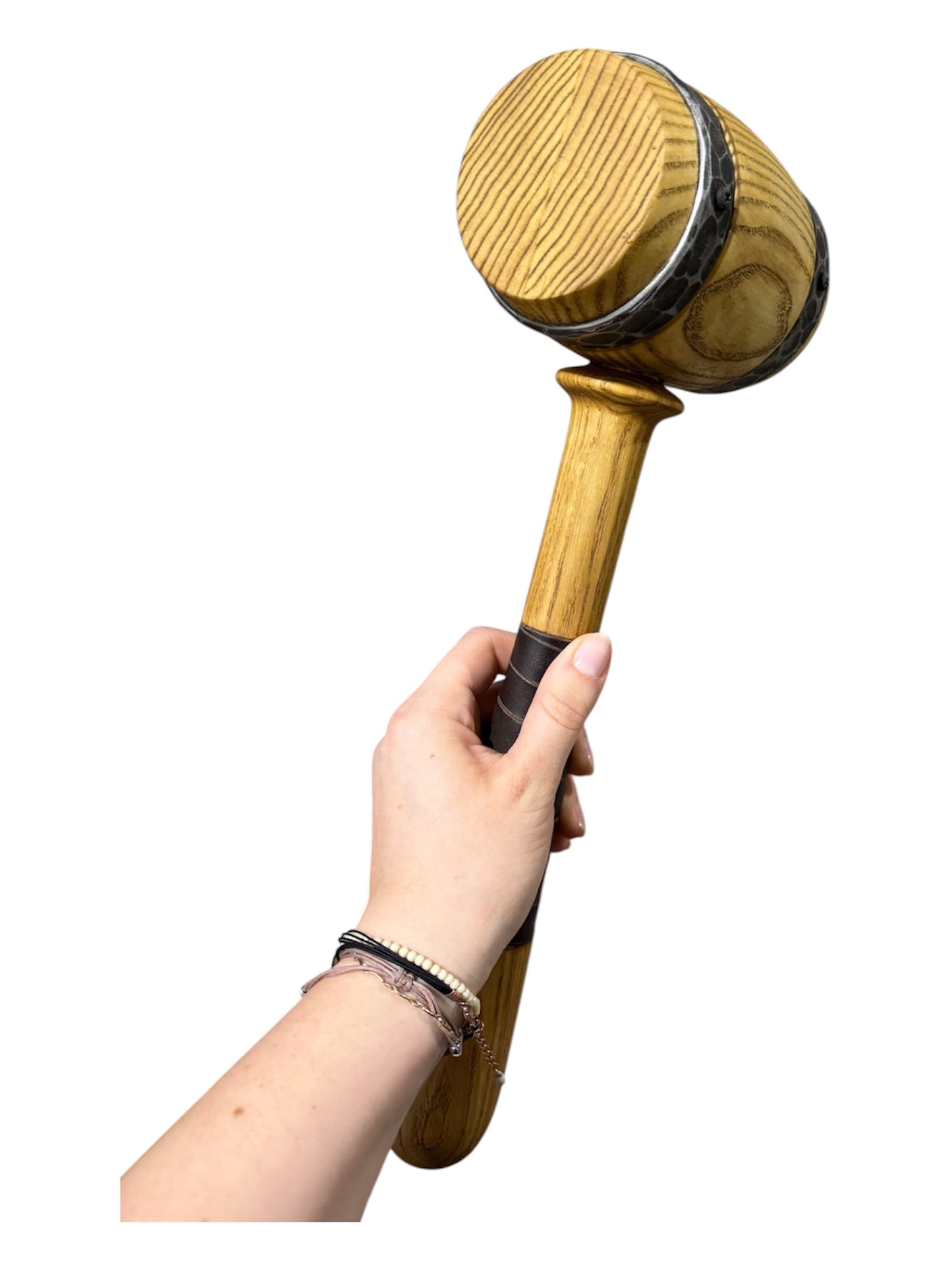 Large Steel Hooped Ash Wood Mallet