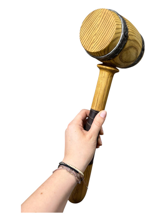 Large Steel Hooped Ash Wood Mallet