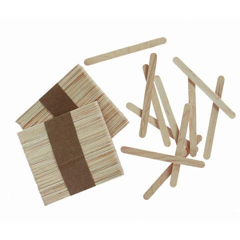 Palitos de madera para manualidades - Natural - 4,5 pulgadas - 150 piezas