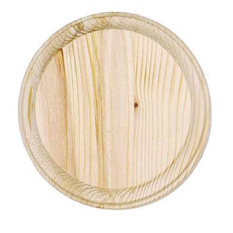 Placa de madera - Redonda - 4 pulgadas de diámetro