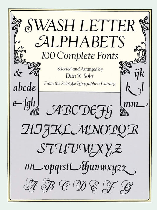 Alfabetos de letras swash: 100 fuentes completas