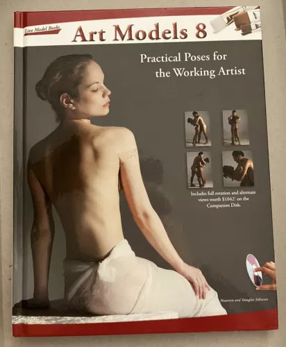 ART MODELS 8 Poses For The Working Artist HC book as-new w/CD Douglas Johnson