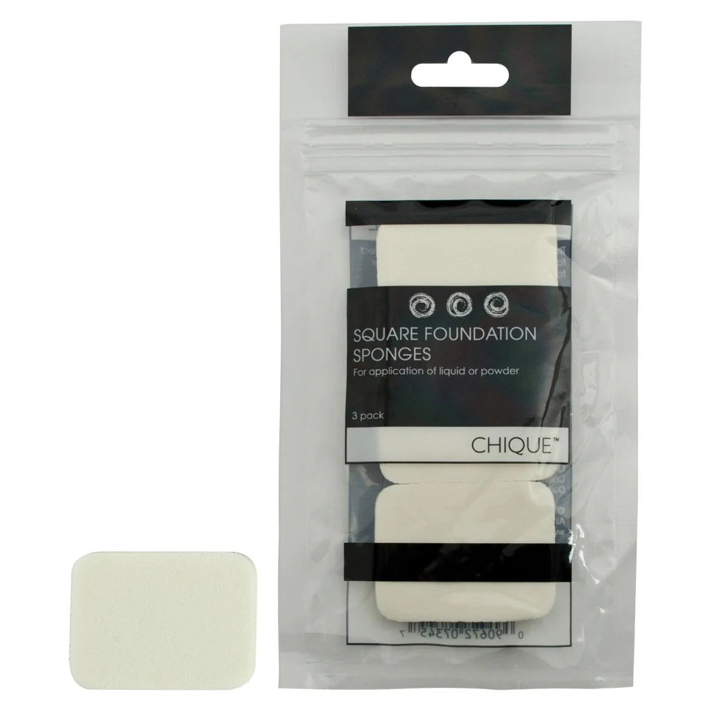 Chique™ 3pc Square Foundation Sponges