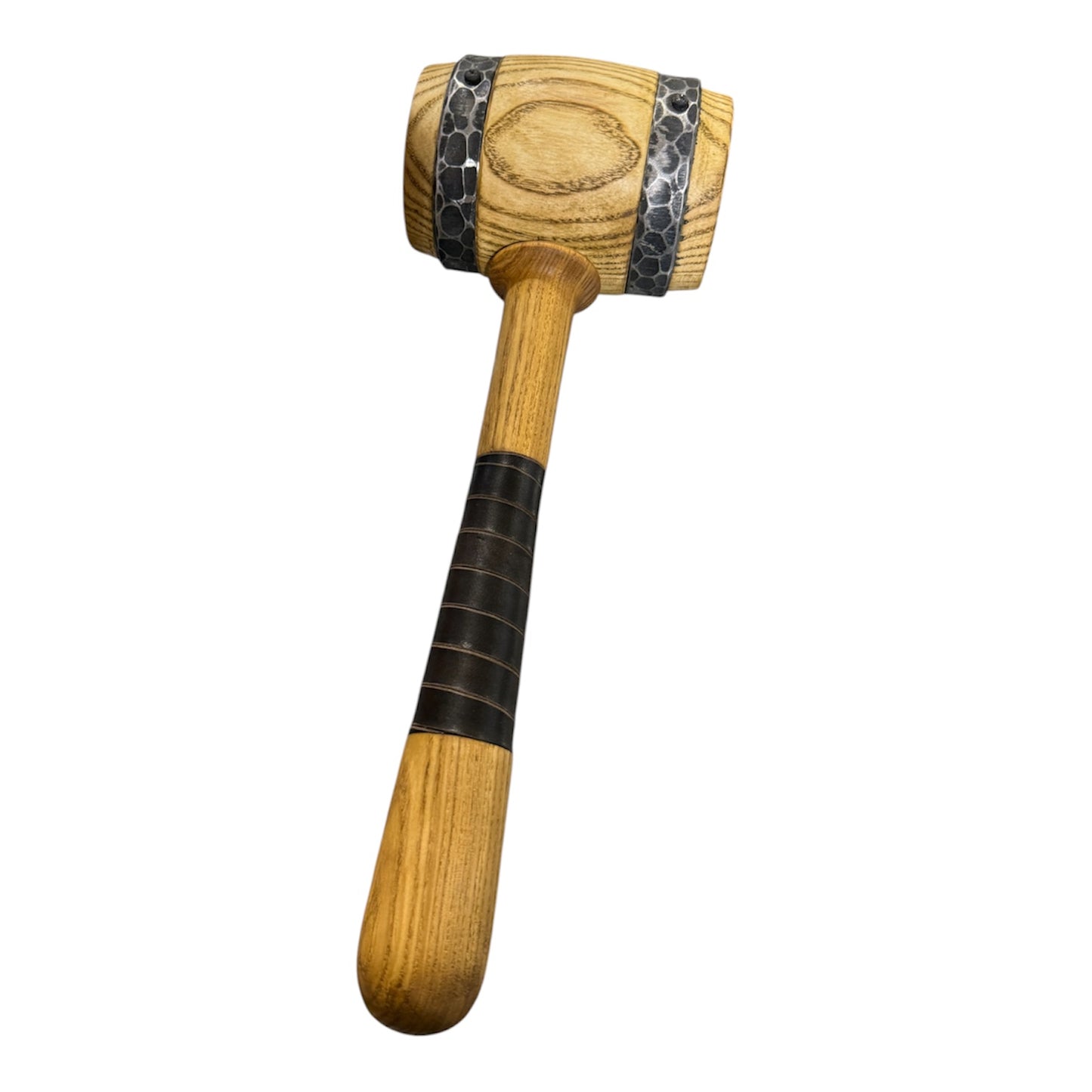 Large Steel Hooped Ash Wood Mallet