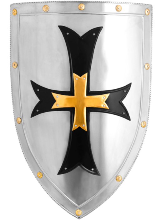 Crusader Shield Decorated Steel