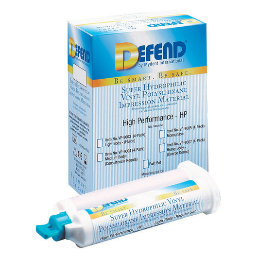 DEFEND® Super Hydrophilic Vinyl Polysiloxane Impression Material (VPS) Fast Set Medium