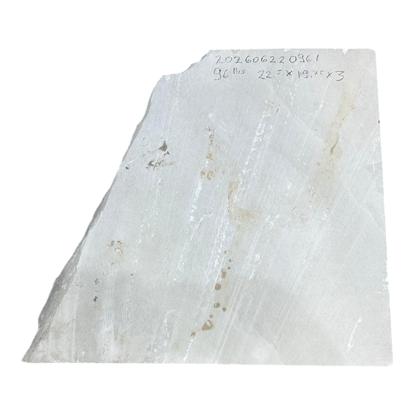 96lb Mario's White Translucent Alabaster 22x19x3