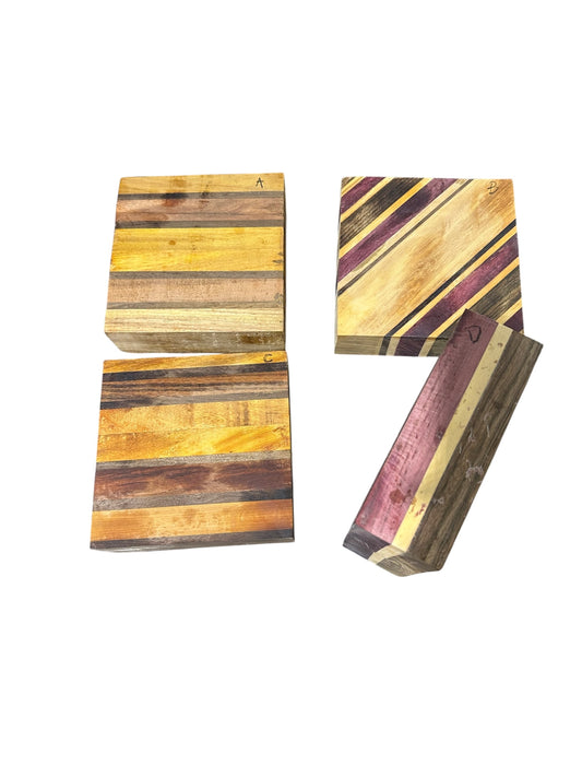 Exotic Laminated Blocks 6" X 6" X 2"