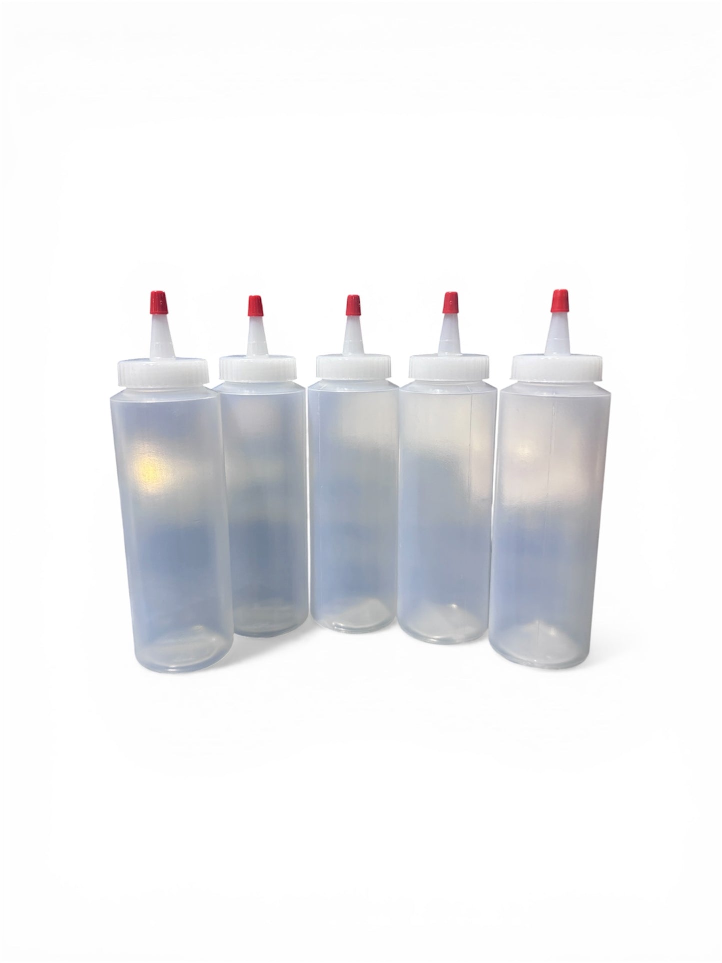Cylinder Squeezable Bottles - 8 oz (5 Pack)