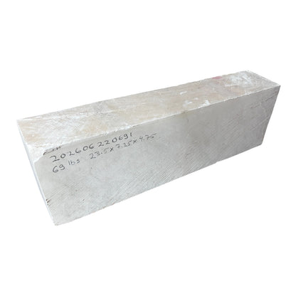 88lb Mario's White Translucent Alabaster 25x8x5