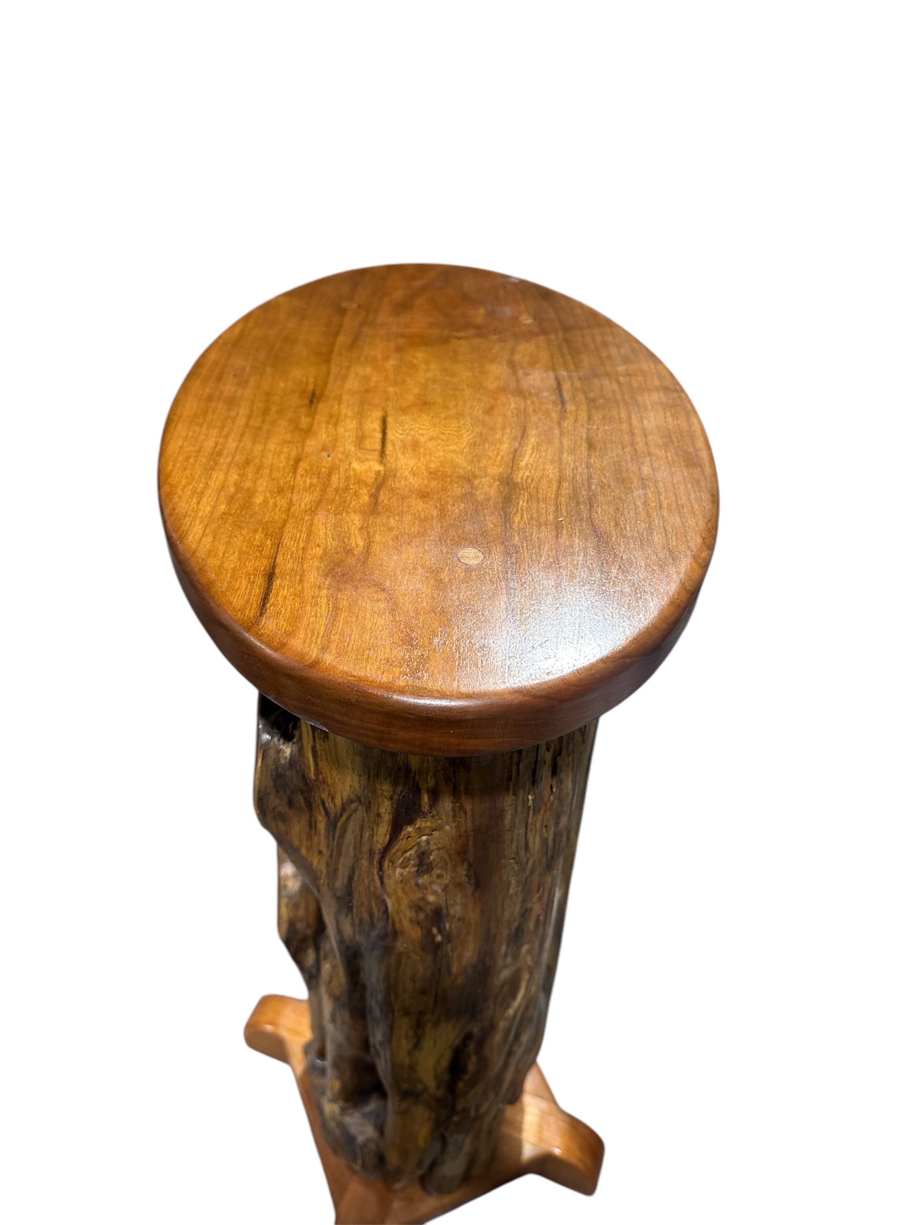 OOAK Wood Pedestal Juniper and Cherry SB3031 – The Compleat