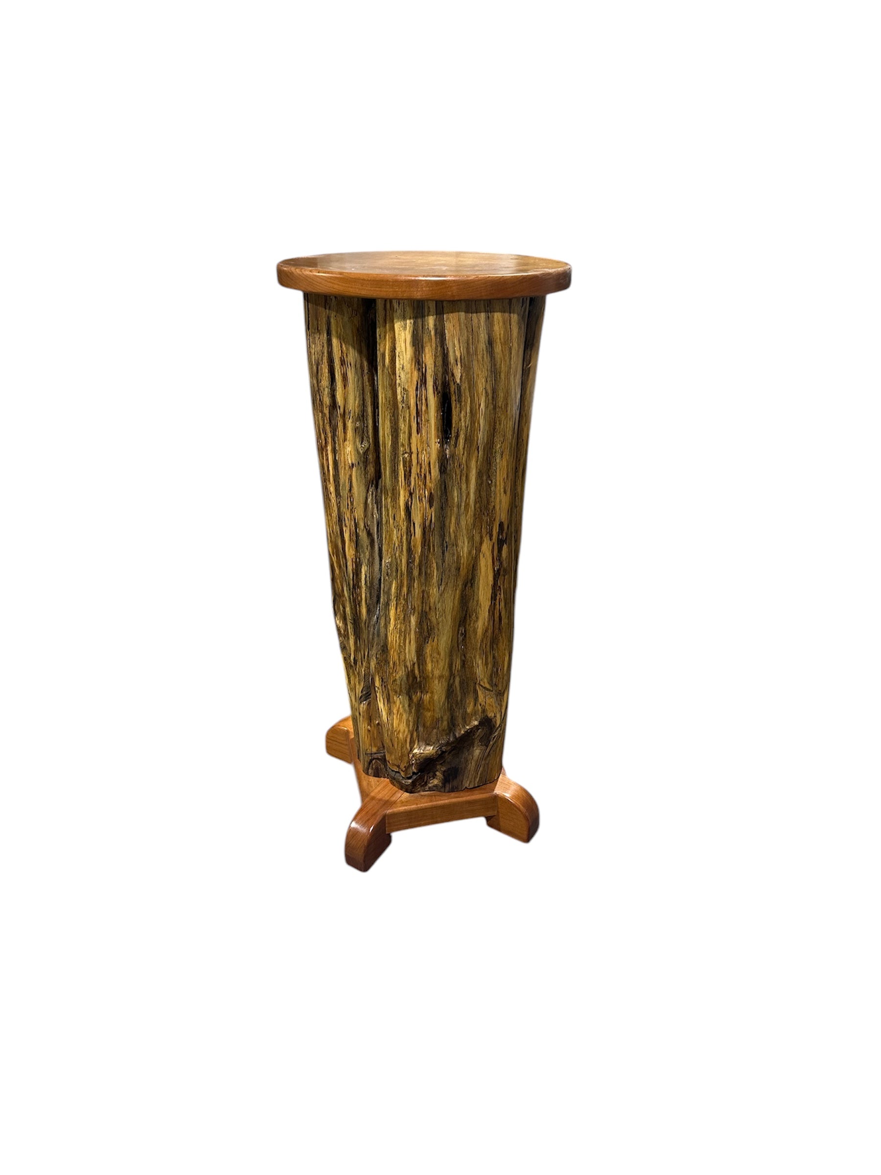 OOAK Wood Pedestal Juniper and Cherry SB3031 – The Compleat