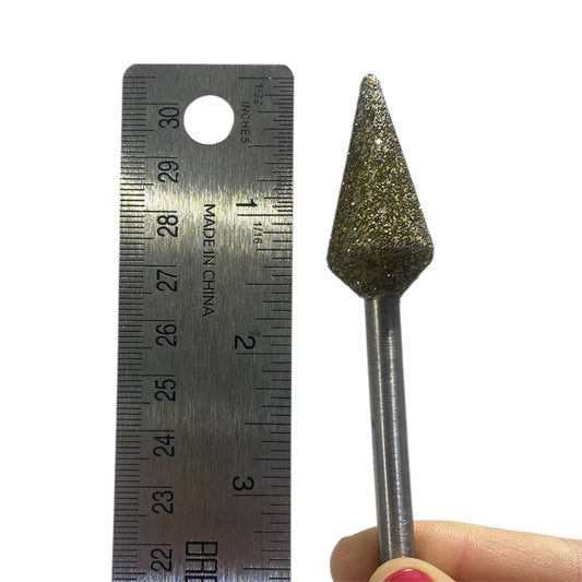 Diamond Burr #10 Point Taper 5/8x1-5/8" (18x40mm) 1/4" Shaft