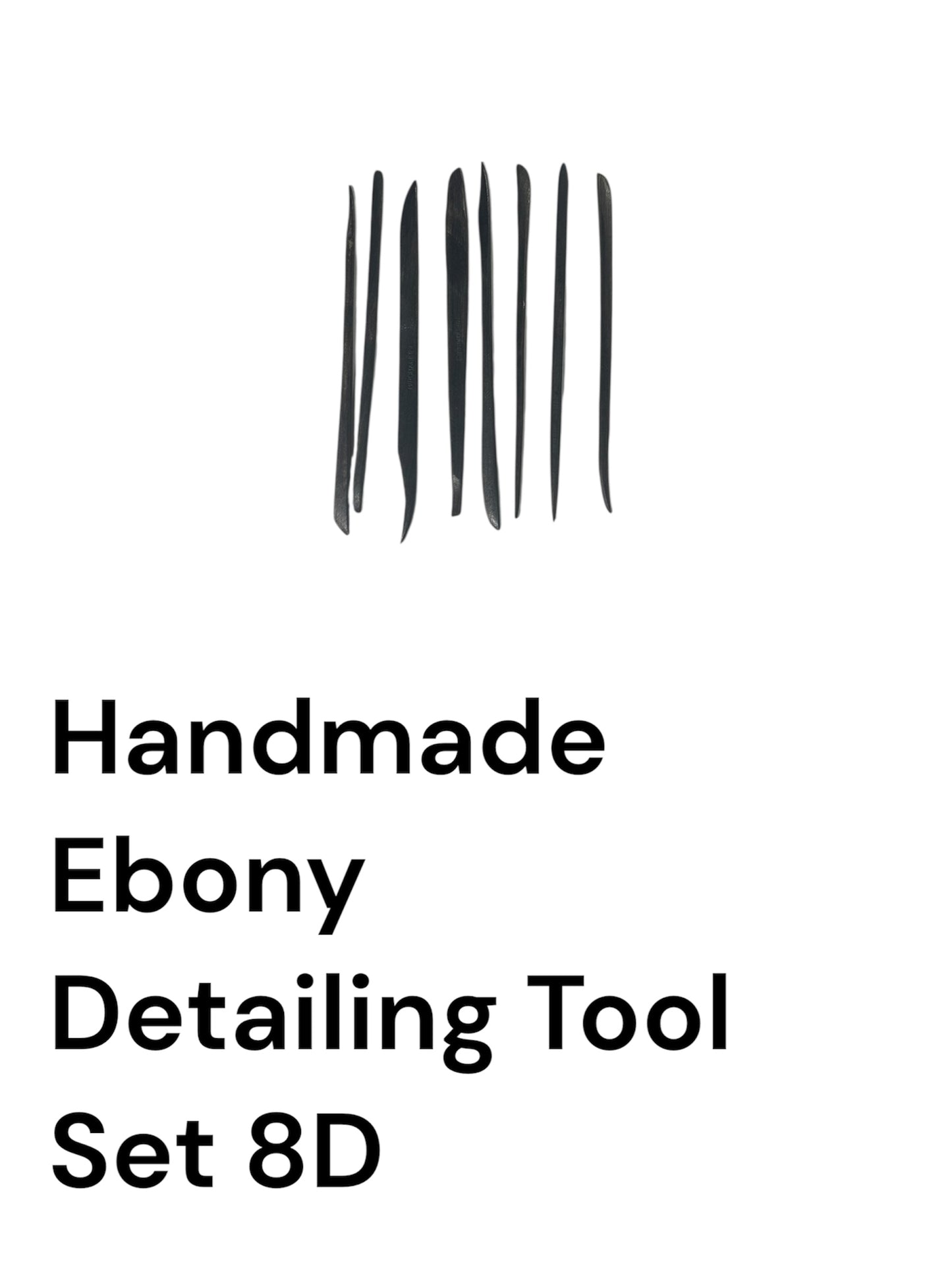 Juego de herramientas para detalles de ébano hechas a mano 6