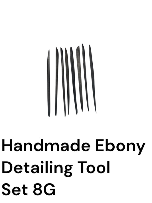 Juego de herramientas para detalles de ébano hechas a mano 6