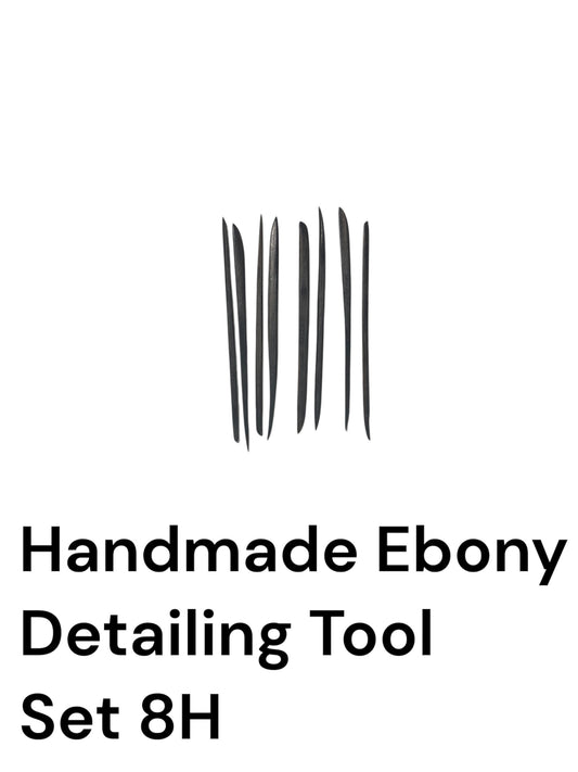Juego de herramientas para detalles de ébano hechas a mano 6