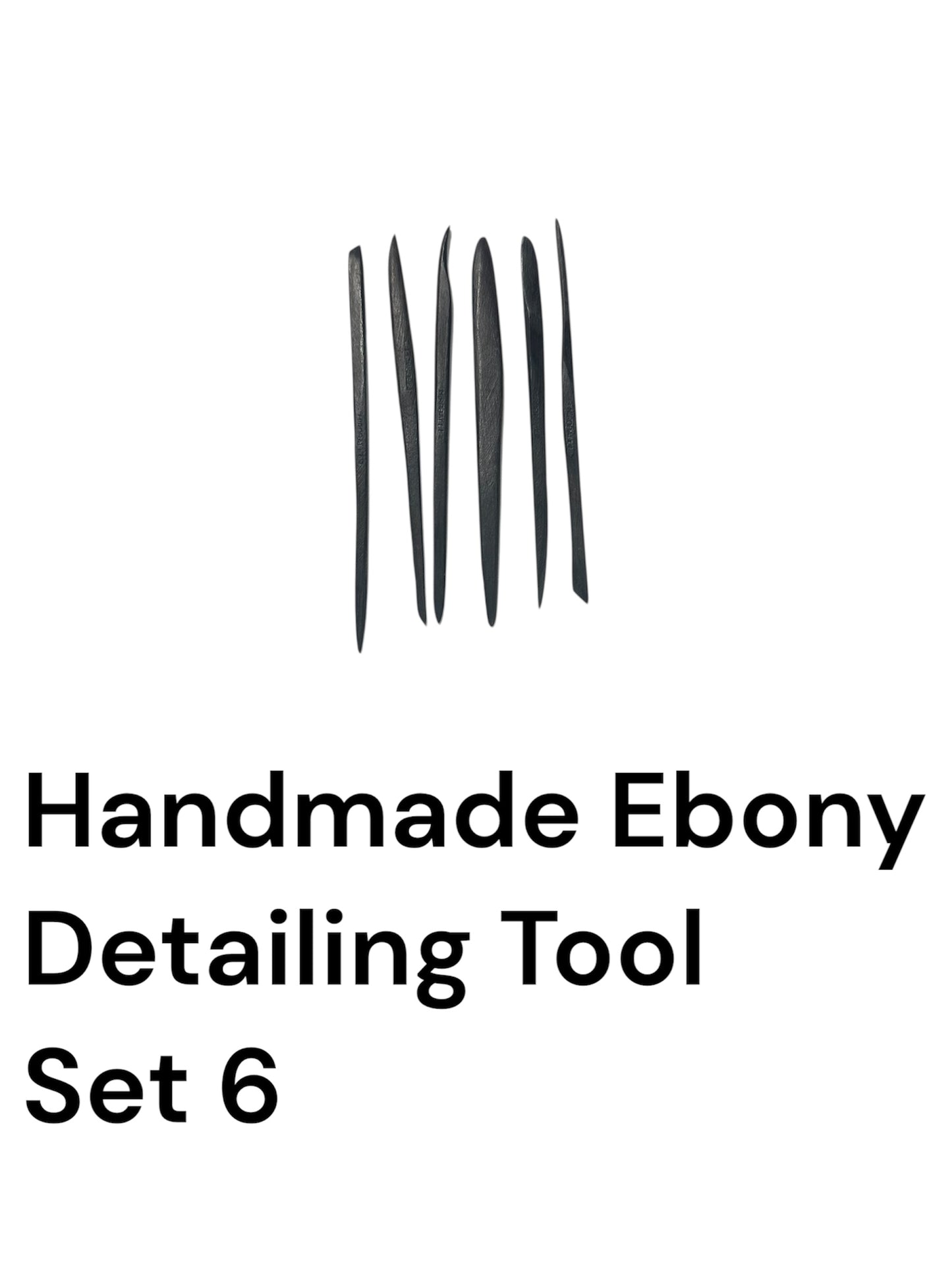 Juego de herramientas para detalles de ébano hechas a mano 6