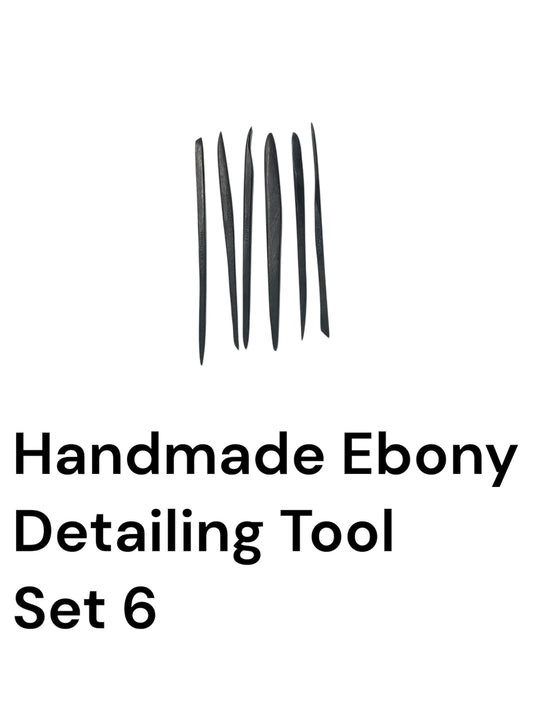 Juego de herramientas para detalles de ébano hechas a mano 6