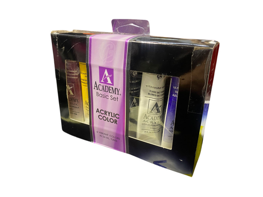 Grumbacher Basic 24 ml Academy Acrylic Paint 6 Color Set