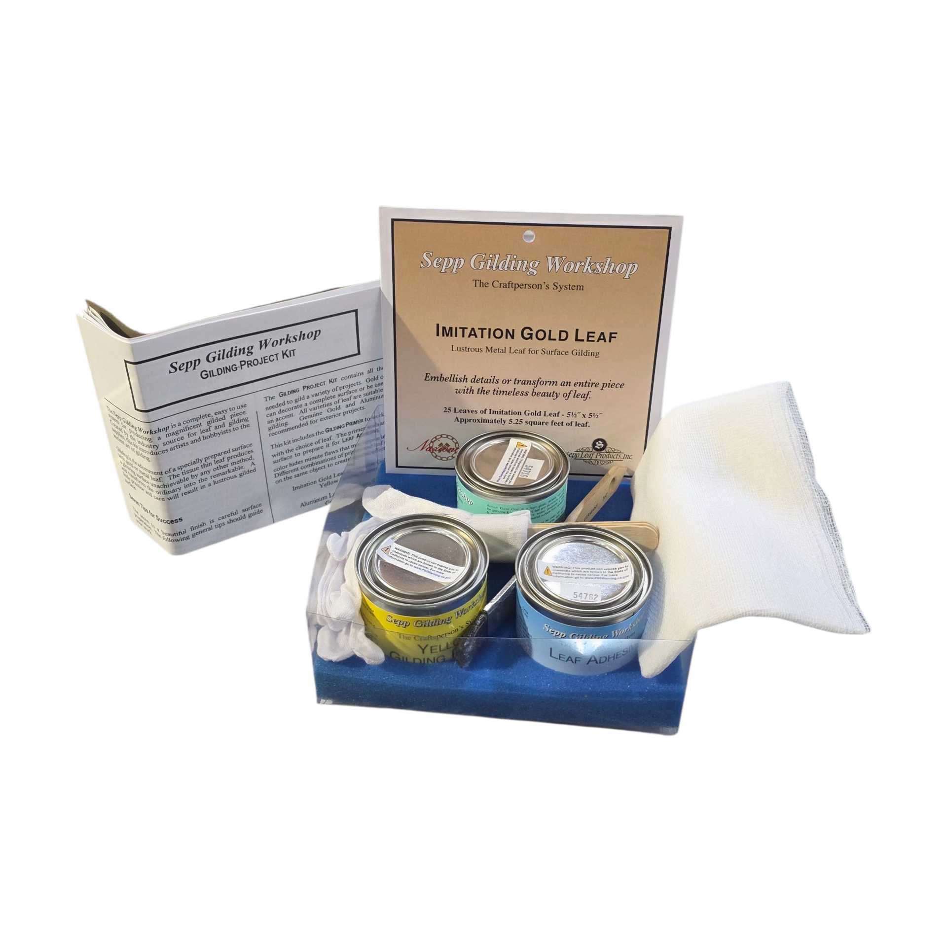 Complete Gilding Kit Imitation Gold Leaf – The Compleat Sculptor, Inc