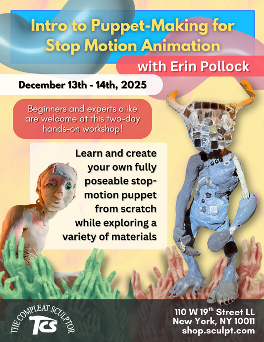 251213 Intro to Puppet-Making for Stop Motion Animation December 13-14