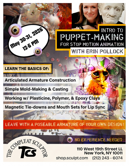 260530 Intro to Puppet-Making for Stop Motion Animation May 30th - 31st