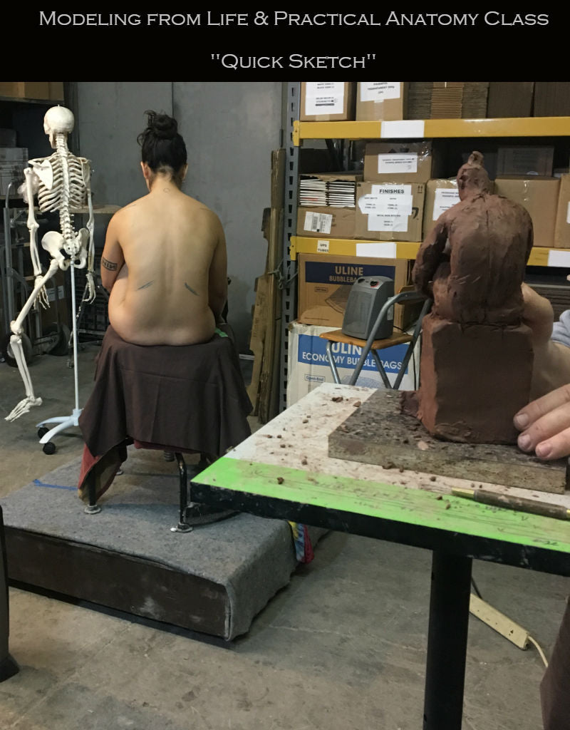 240714 The Quick Sketch: Sculpting from Life & Practical Anatomy for Artists Class 12:30-4pm With Meg Ambroise