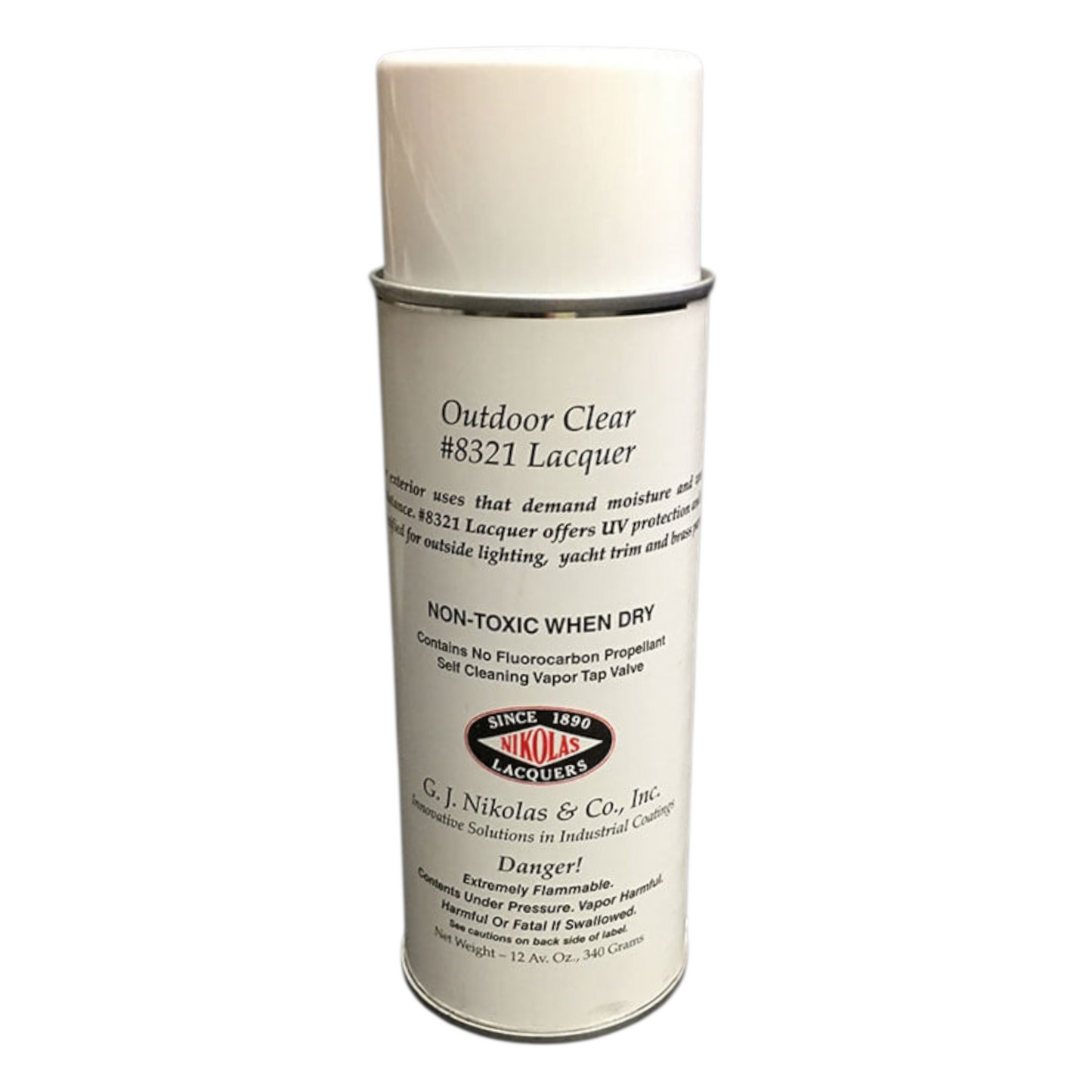 Nikolas 8321 Clear Exterior Lacquer 12oz Spray