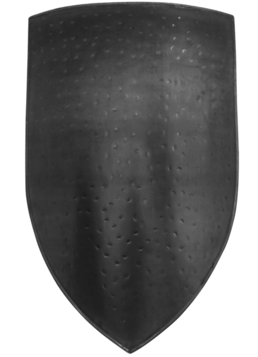 Medieval Heater Shield Natural Steel