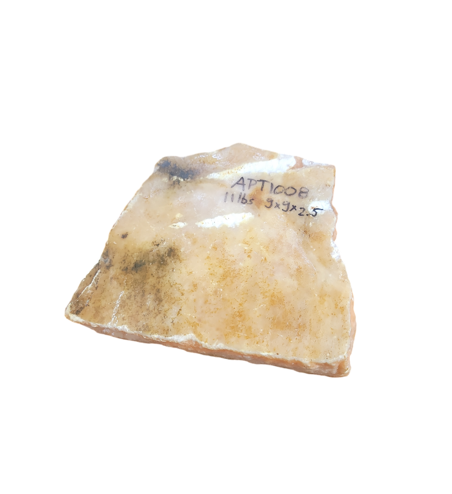 Translucent Peach Alabaster 11lb 9x9x2.5 1008