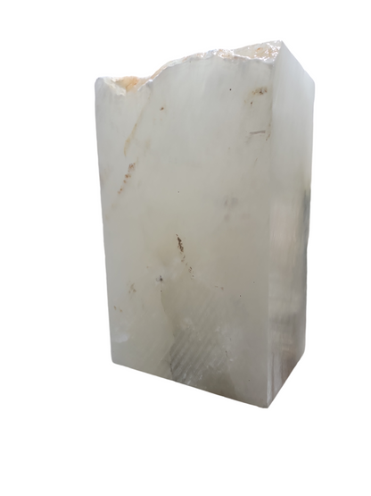 Mario's Italian White Translucent Alabaster Cut Block 23lb 6x5x10 1021