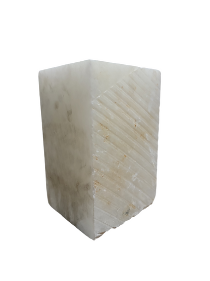 Mario's Italian White Translucent Alabaster Cut Block 16lb 5x5x8 1020