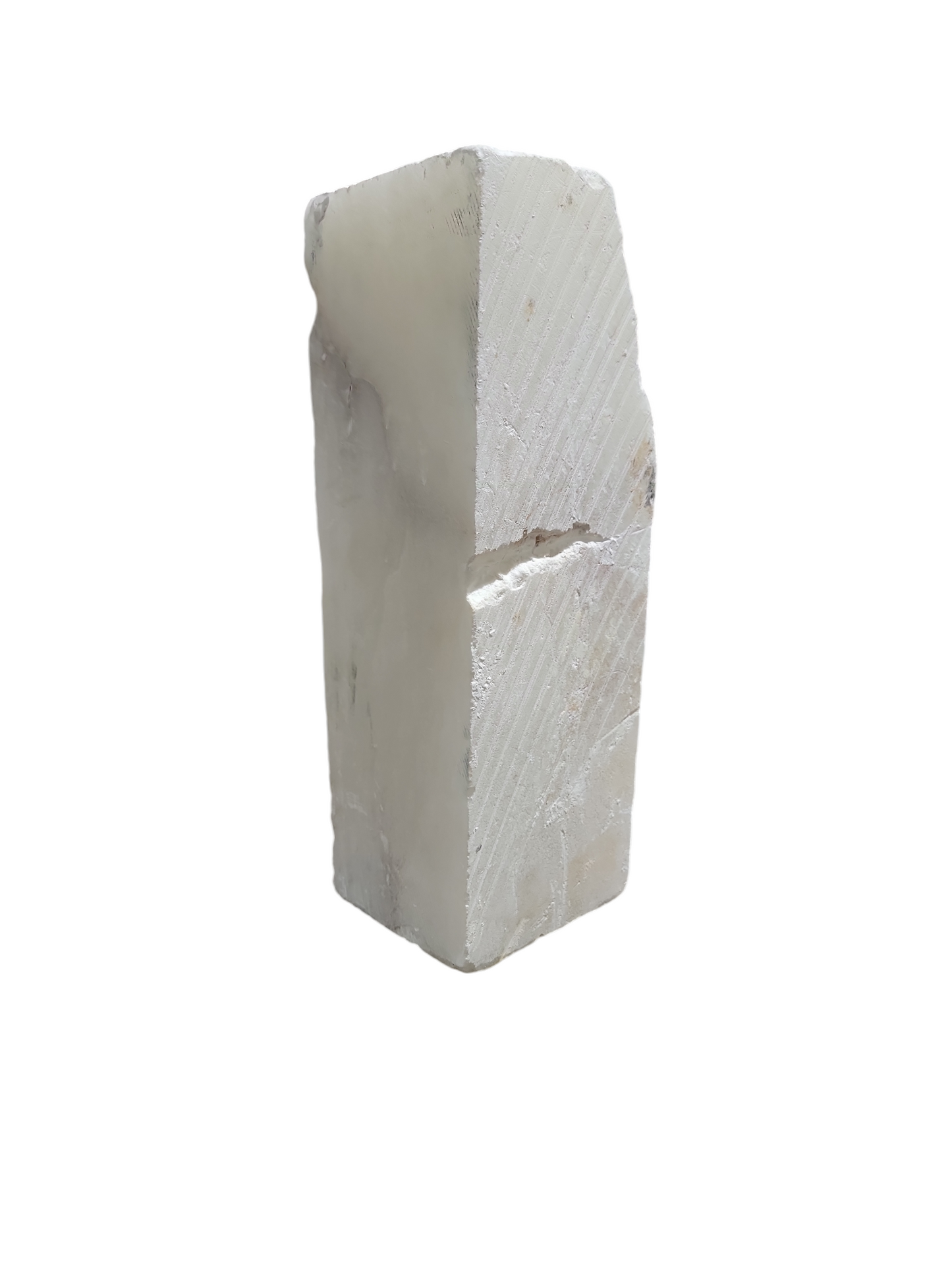 Mario's Italian White Translucent Alabaster Cut Block 26lb 5x4.5x14 1006