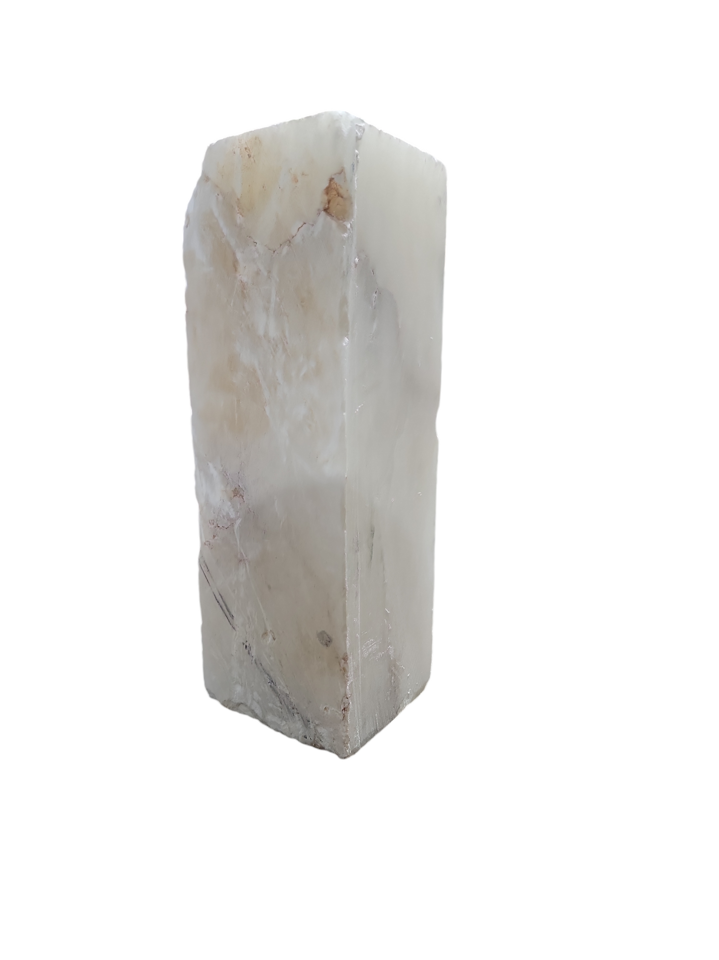 Mario's Italian White Translucent Alabaster Cut Block 26lb 5x4.5x14 1006