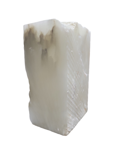 Mario's Italian White Translucent Alabaster Cut Block 23lb 4.5x6x10 1011