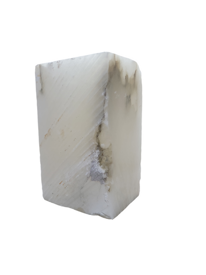 Mario's Italian White Translucent Alabaster Cut Block 23lb 4.5x6x10 1011