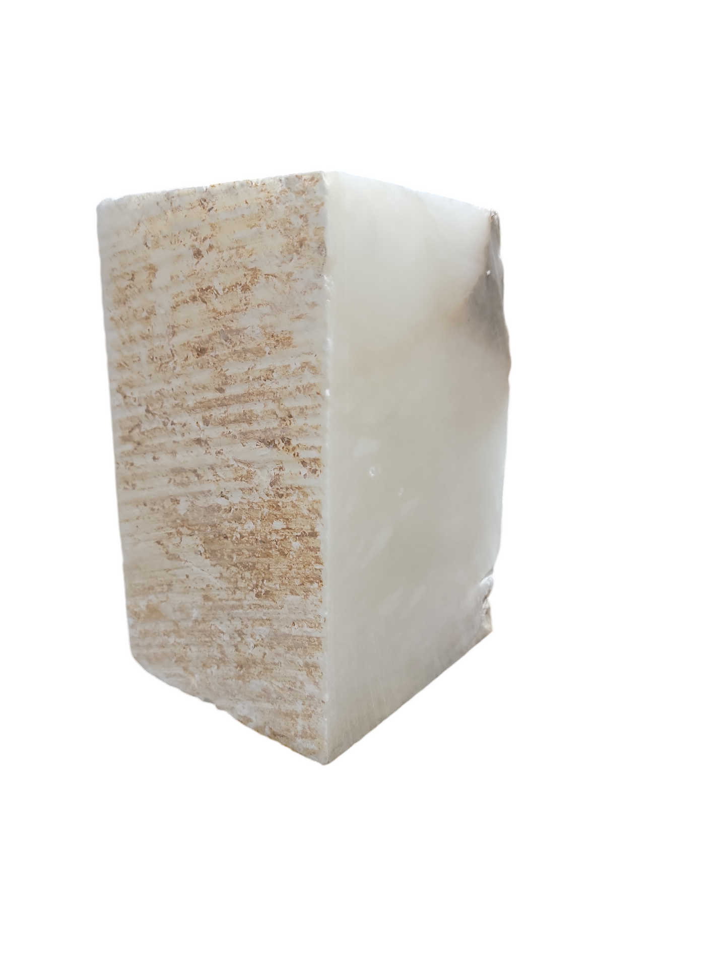 Mario's Italian White Translucent Alabaster Cut Block 22lb 6x5x8.5 1017