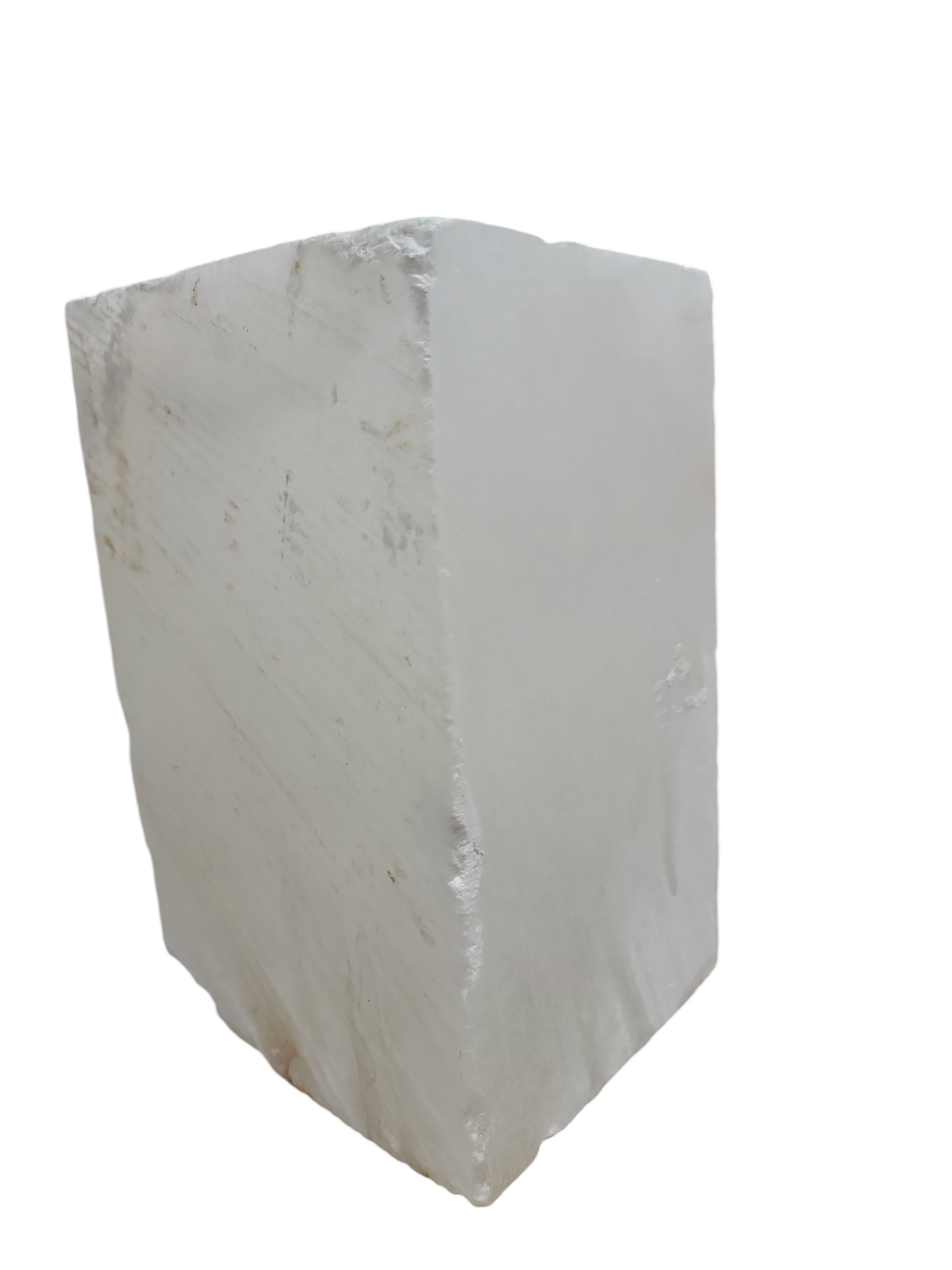 Mario's Italian White Translucent Alabaster Cut Block 24lb 5.5x6x9.5 1016