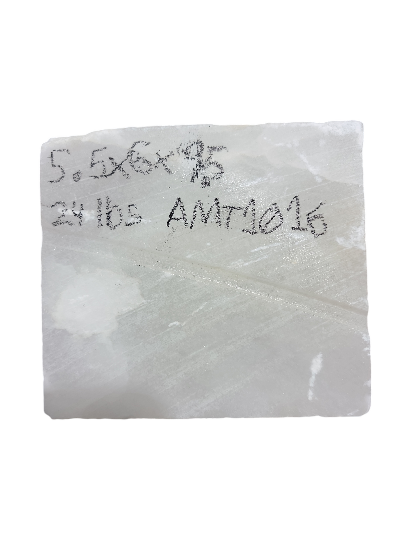 Mario's Italian White Translucent Alabaster Cut Block 24lb 5.5x6x9.5 1016