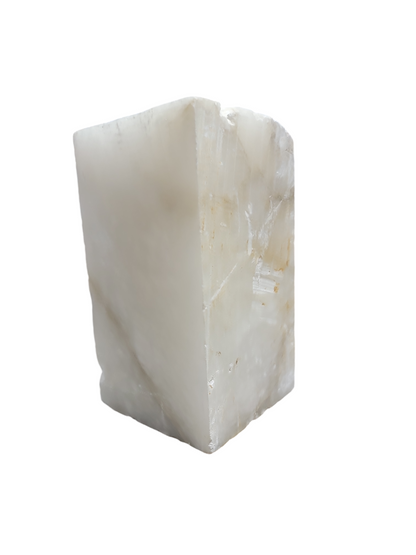 Mario's Italian White Translucent Alabaster Cut Block 23lb 5x5.5x9.5 1007