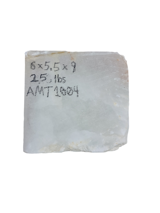 Mario's Italian White Translucent Alabaster Cut Block 25lb 6x5.5x9 1004