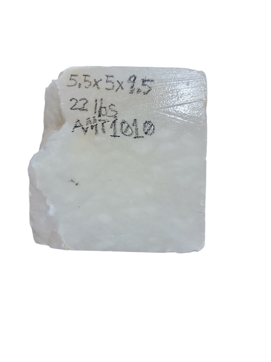 Mario's Italian White Translucent Alabaster Cut Block 22lb 5.5x9x9.5 1010