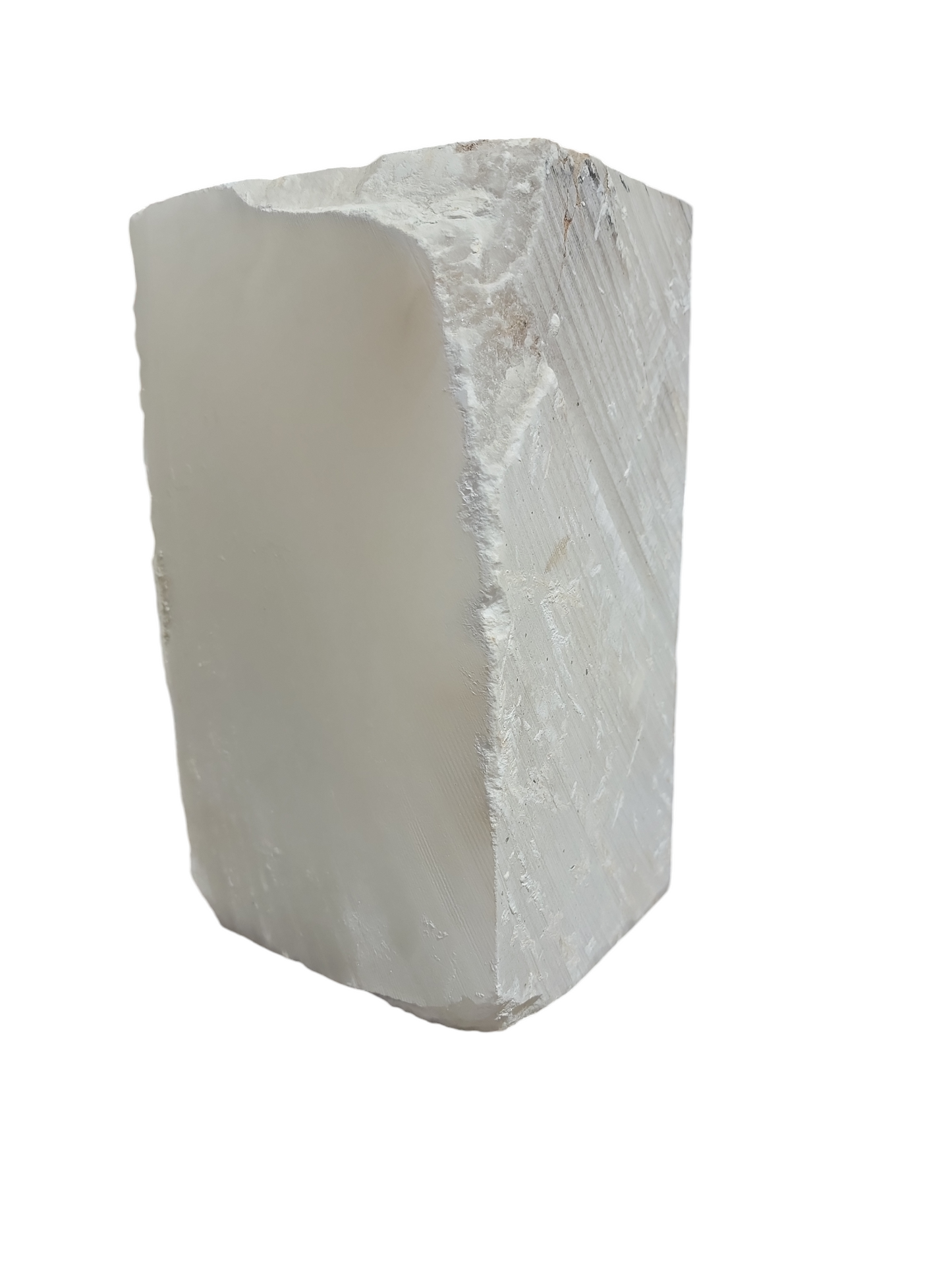 Mario's Italian White Translucent Alabaster Cut Block 41lb 12x7x6 1027