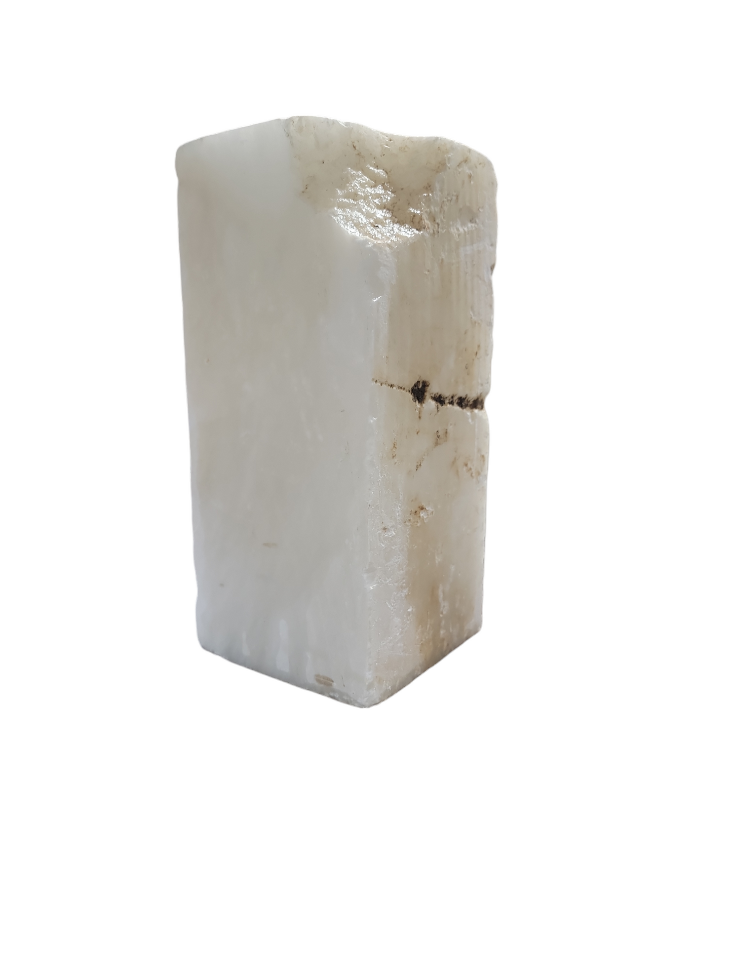 Mario's Italian White Translucent Alabaster Cut Block 42lb 14x6x6 1030