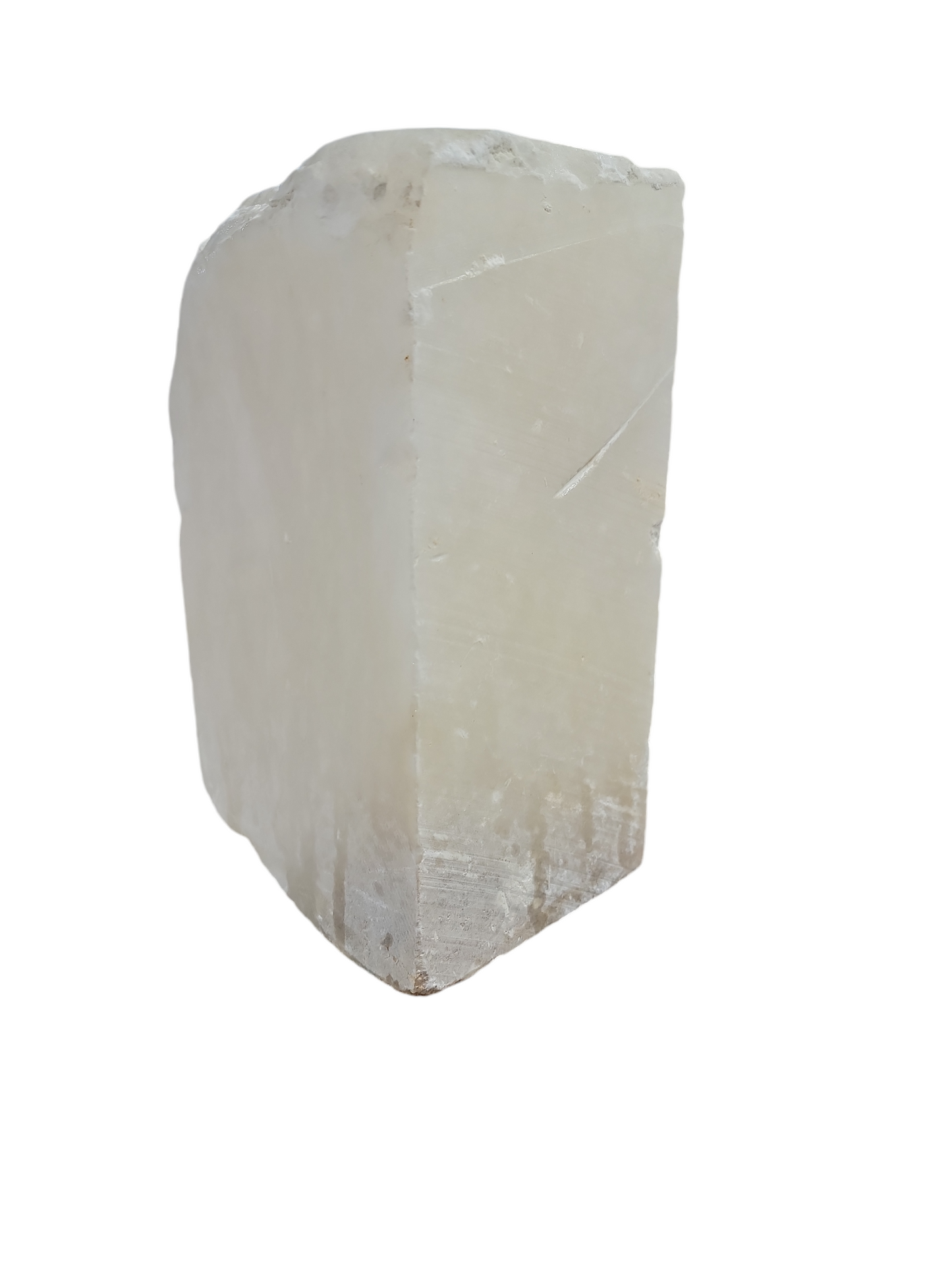 Mario's Italian White Translucent Alabaster Cut Block 36lb 12x6x6 1026