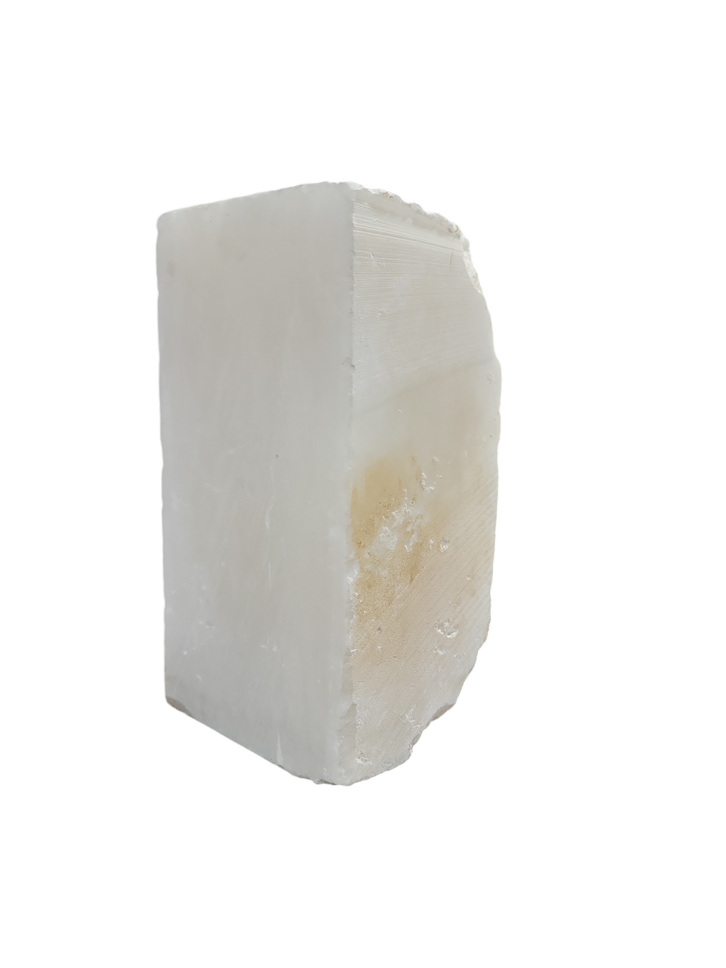 Mario's Italian White Translucent Alabaster Cut Block 36lb 12x6x6 1026