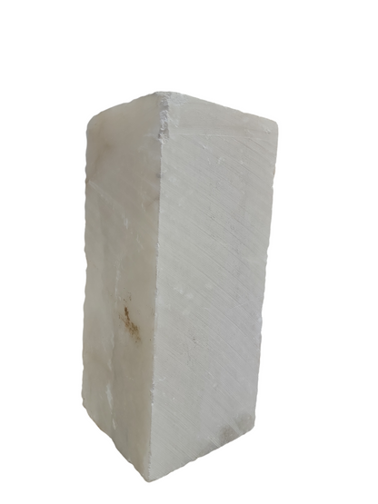 Mario's Italian White Translucent Alabaster Cut Block 40lb 14x6x6 1029