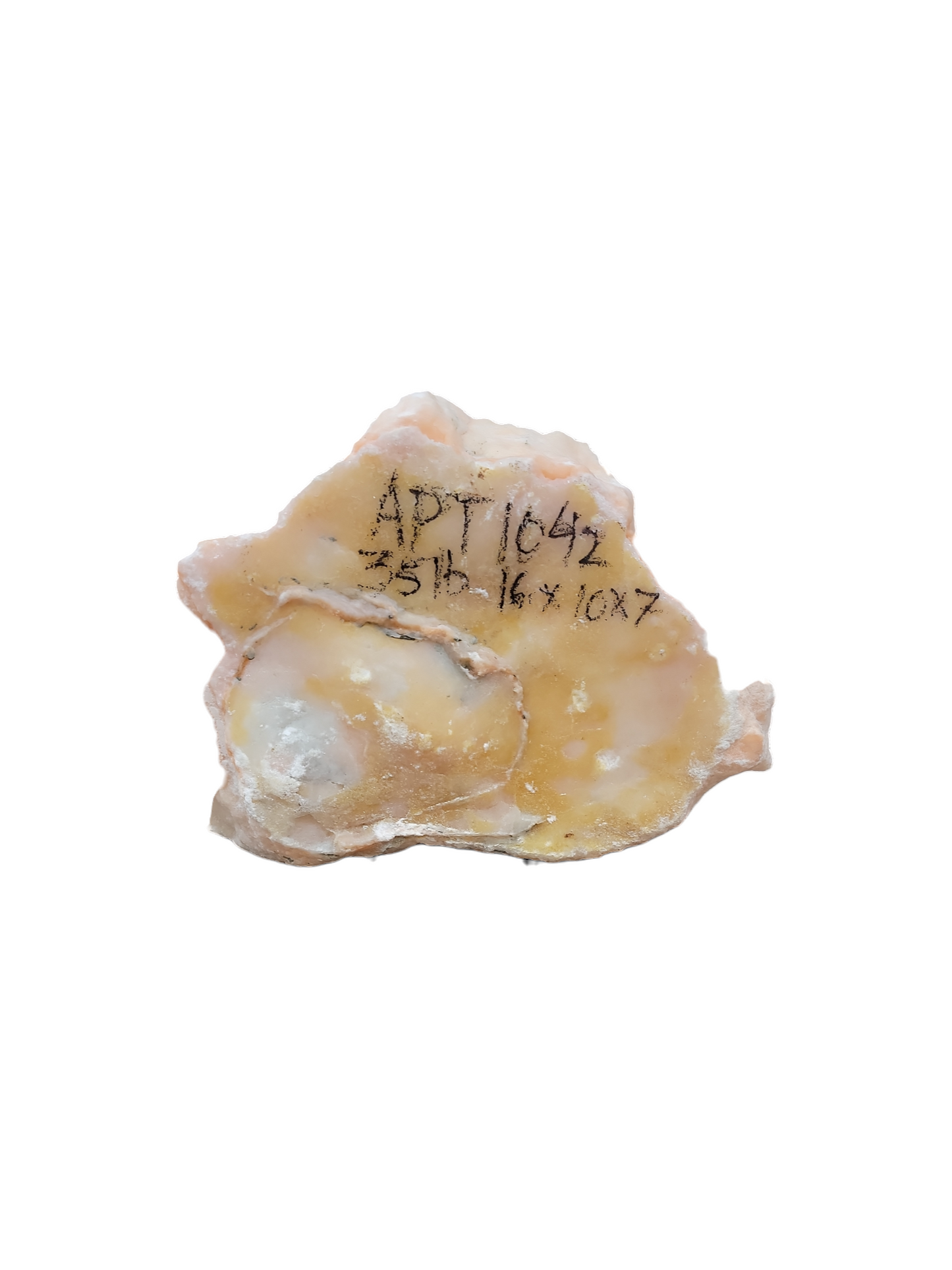 Translucent Peach Alabaster 35lb 16x10x7 1042