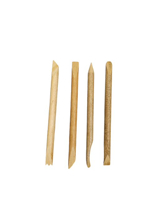 Tulon Mini Wood Clay Tools (Set of 4)