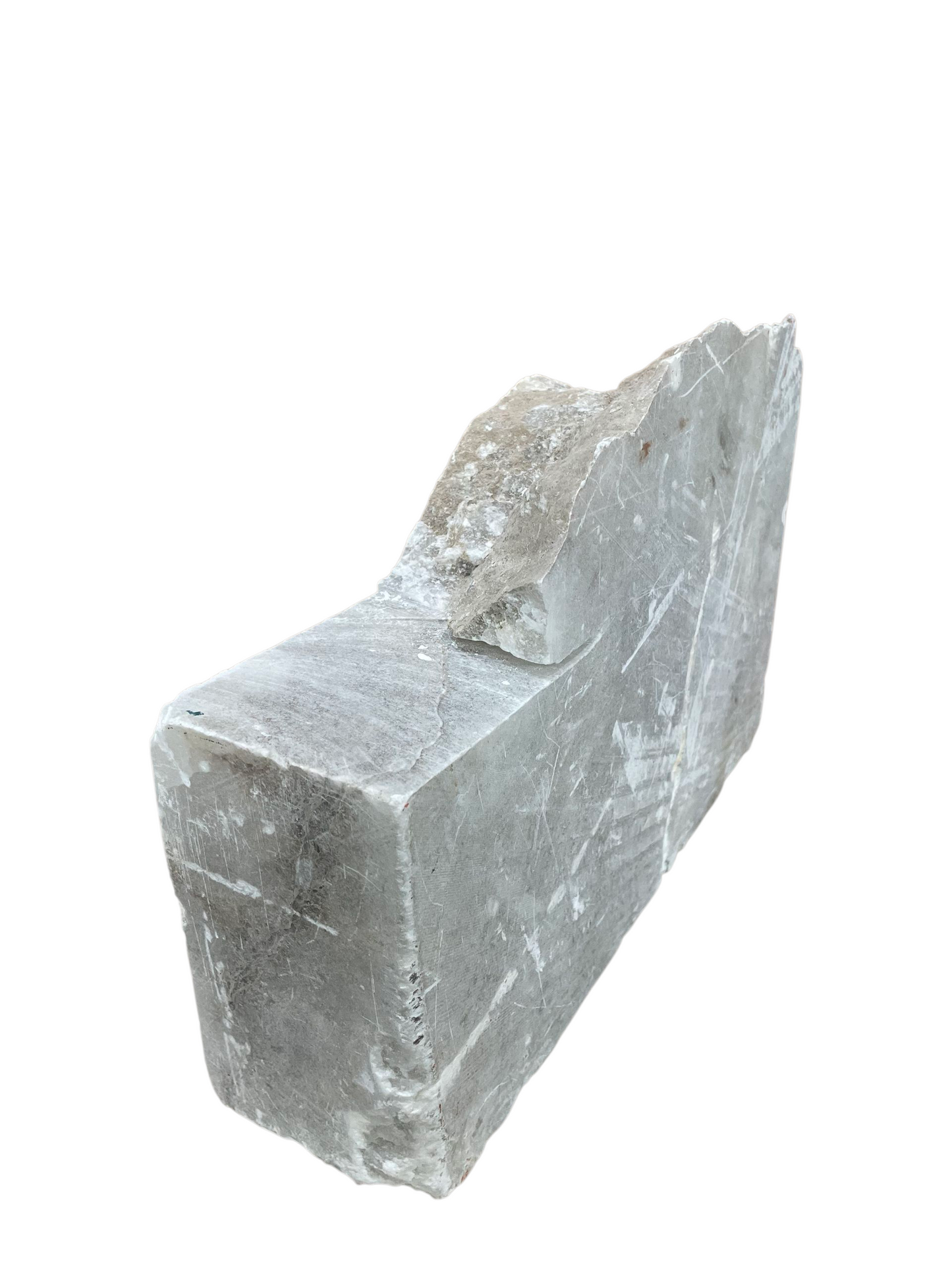 Mario's Italian White Translucent Alabaster Slab 43lb 4x4x15 #MWS01001035